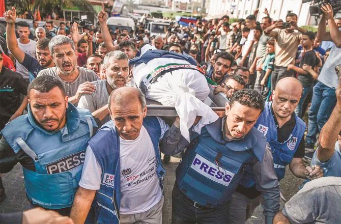 جبالیہ کیمپ پر اسرائیلی حملے،۲؍صحافیوں کا پورا خاندان ختم