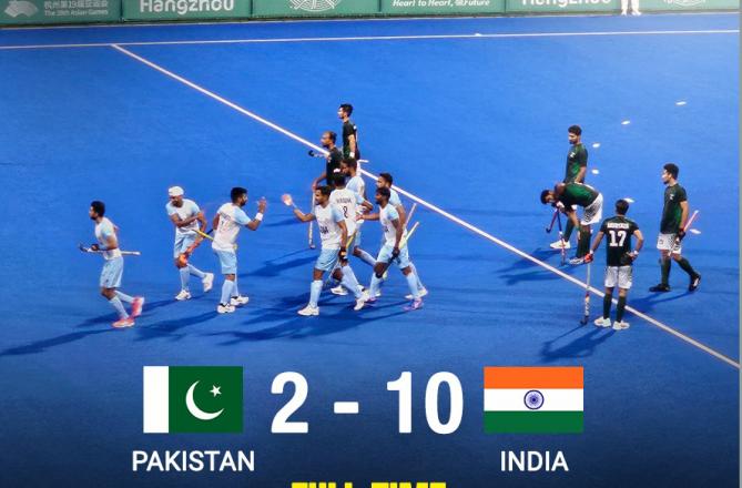 ہاکی ٹیم انڈیا نے پاکستان کیخلاف ۱۰؍ گول کئے