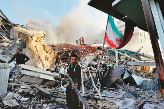 شام میں ایرانی سفارتخانہ پر حملہ، تحمل کی اپیلیں