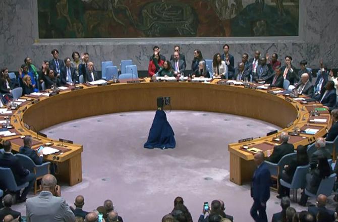 اقوام متحدہ سلامتی کاؤنسل میں امریکہ نے فلسطین کے مکمل رکنیت کیلئے پیش کی گئی قرارداد ویٹو کی