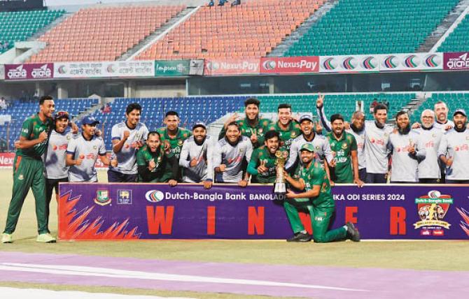 تیسرے یکروزہ میں بنگلہ دیش نے سری لنکا کو ۴؍ وکٹ سے شکست دی