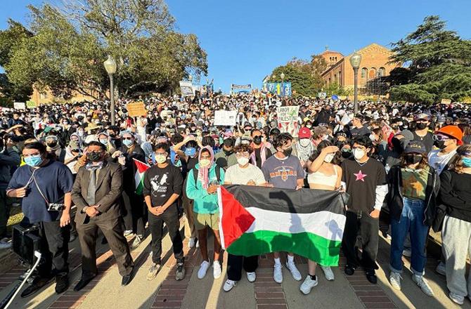 غزہ جنگ: پولیس نے ۳۰؍ یونیورسٹیوں اور کالج کے ایک ہزار ۶۰۰؍ سے زائد طلبہ کو حراست میں لیا 