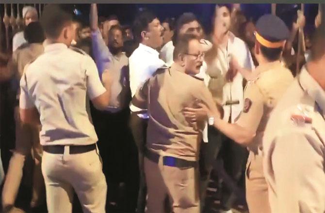 جوگیشوری: ادھو اور شندے شیوسینا کے کارکنوں میں تصادم