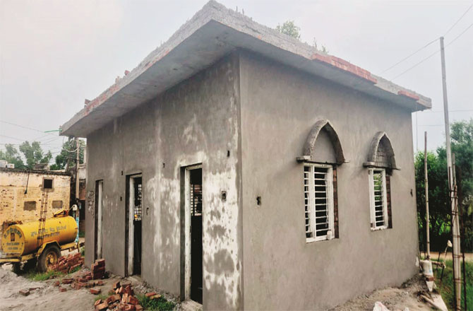 سکھ بھائیوں کی جانب سے فراہم کردہ زمین پرمسجد کی تعمیر کاکام مکمل