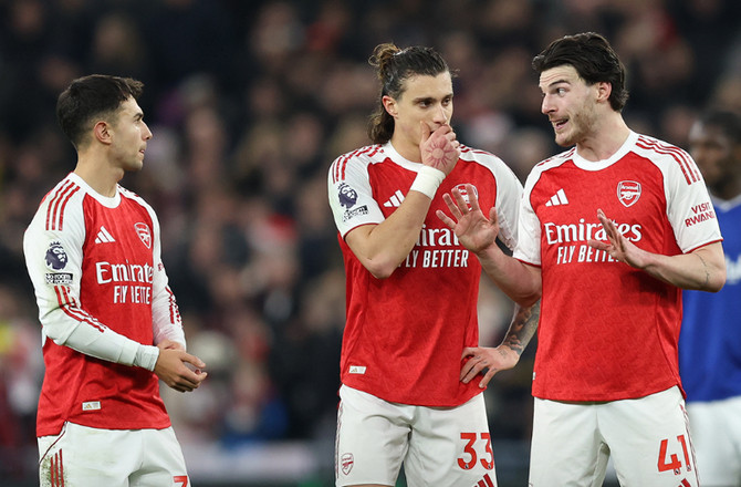 انگلش پریمیر لیگ:آرسنل کی ۱۲؍ویں فتح ،ٹیبل پر ٹاپ پوزیشن برقرار