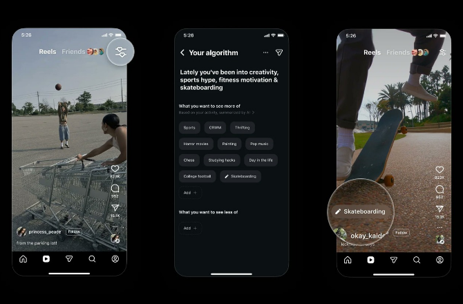 انسٹاگرام میں اے آئی پر مبنی نیا فیچر: اب صارفین صرف وہی ریلز دیکھیں گے جنہیں وہ پسند کرتے ہیں