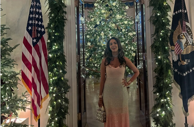 ملیکا شیراوت نے وائٹ ہاؤس کے کرسمس ڈنر میں شرکت کی، ڈونالڈ ٹرمپ کا ویڈیو شیئر کیا