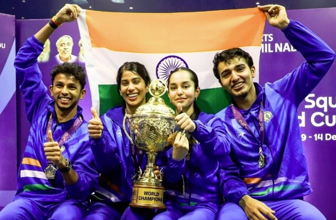 تاریخی کارنامہ: ہندوستان اسکواش ورلڈ کپ کا فاتح بن گیا