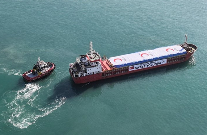 ترکی: ۱۳؍ ہزار ٹن امدادی سامان لے کر جہاز غزہ کیلئے روانہ