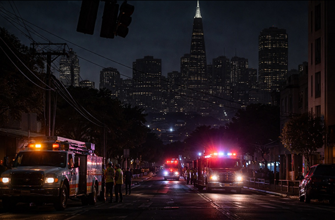 کیلیفورنیا میں بجلی گھر میں آگ لگی، ایک لاکھ۳۰؍ ہزار سے زائد افراد تاریکی میں 