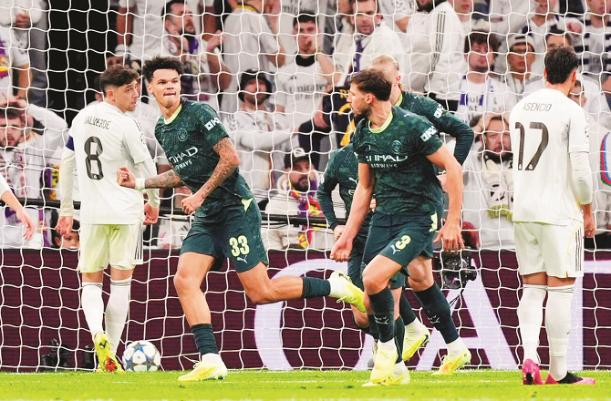 یوئیفا چمپئن لیگ میں مانچسٹر سٹی نے رئیل میڈرڈکو شکست  دی