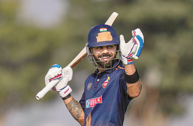 وجے ہزارےٹرافی : کوہلی چوتھے میچ میں واپس آئیں گے