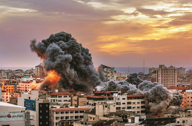 اسرائیل کے فضائی حملےمیں ۱۰۵؍ فلسطینی شہید