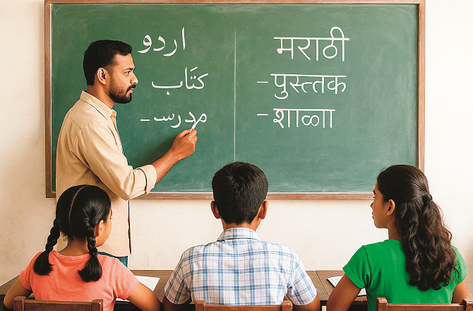 اُردو اسکولوں میں ہندی اور مراٹھی کا کوئی تنازع نہیں