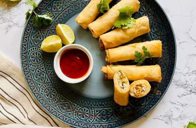 آج کا پکوان (رمضان اسپیشل): چکن چیز رول