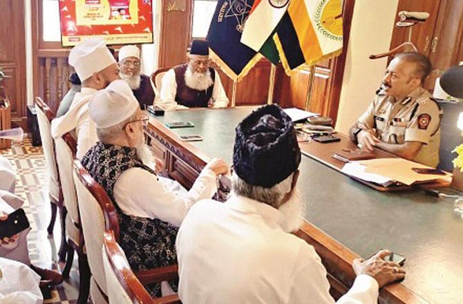 عید قرباں اورلاؤڈاسپیکر کے مسئلے پر علماء کے وفد کی پولیس کمشنرسے ملاقات