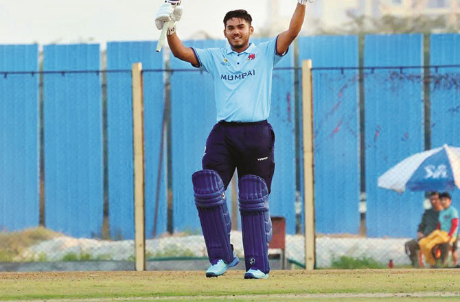 ممبئی نے ودربھ کو ۷؍وکٹوں سے ہرایا،آیوش مہاترے کی سنچری