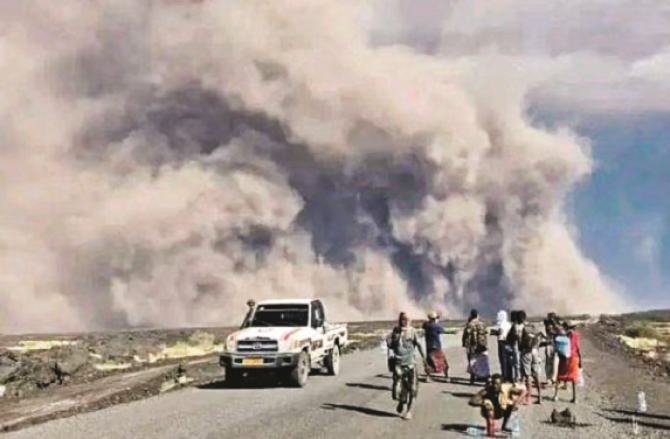 ایتھوپیا میں ہزاروں سال بعد پھٹنے والے آتش فشاں کے غبار سے ہندوستان بھی متاثر