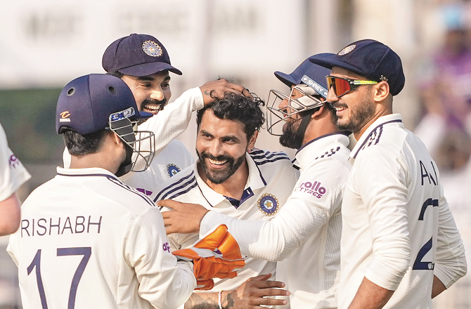 رویندرجڈیجہ نے ہندوستان کو فتح کے قریب پہنچا دیا