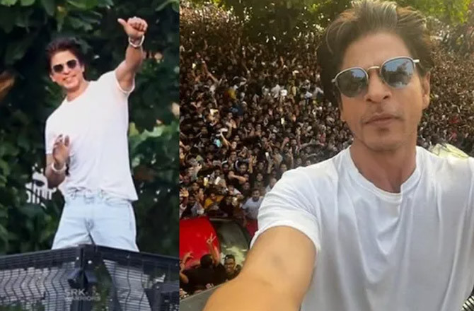 شاہ رخ خان علی باغ میں جنم دن کا جشن منانے کے بعد  باندرہ پہنچ گئے 