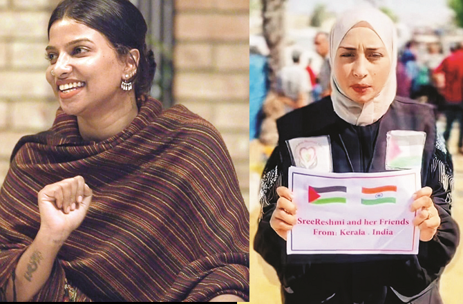  کیرالا کی خاتون کو غزہ سے شکریہ کا پیغام