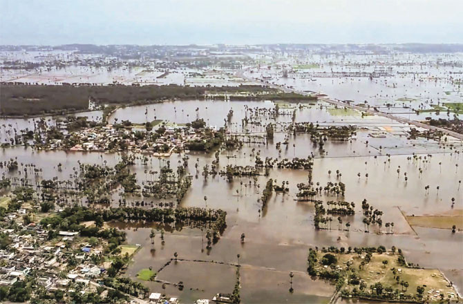 طوفان ’مونتھا‘ سے اودیشہ ،آندھرا اور تلنگانہ متاثر