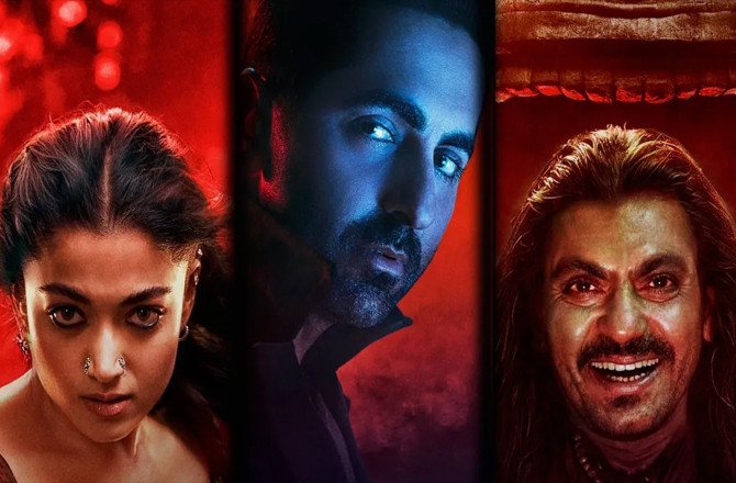 آیوشمان اوررشمیکا کی ہارر کامیڈی فلم تھاما  ۵۰؍کروڑ روپے کے قریب