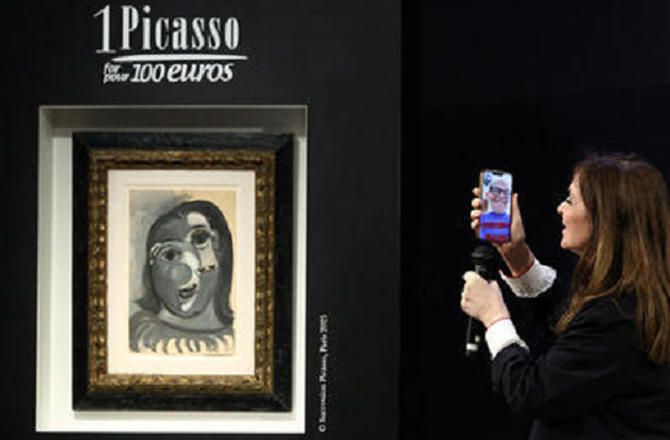پیرس چیریٹی لاٹری: شہری نےپکاسو کی ایک ملین یورو والی پینٹنگ ۱۰۰؍ یورو میں جیتی
