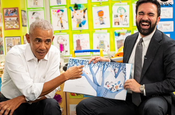 ظہران ممدانی اور سابق امریکی صدر باراک اوباما کی چائلڈکیئر سینٹر میں پہلی ملاقات