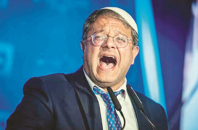 بن گویر کی زہرافشانی : فلسطینیوں کو جینے کا حق نہیں