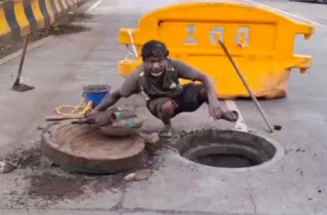 الہاس نگر: صفائی کیلئے مین ہول میں ملازم کو اتارنے پر شدید برہمی