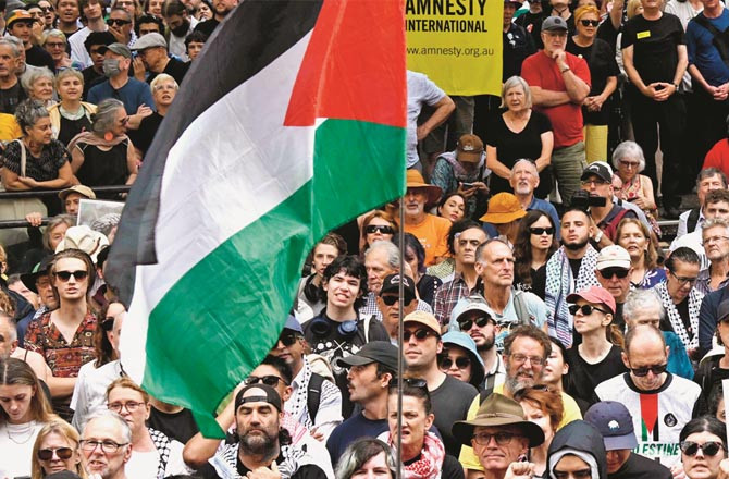 آسٹریلیا میں اسرائیلی صدر کے دورےکیخلاف مظاہرہ
