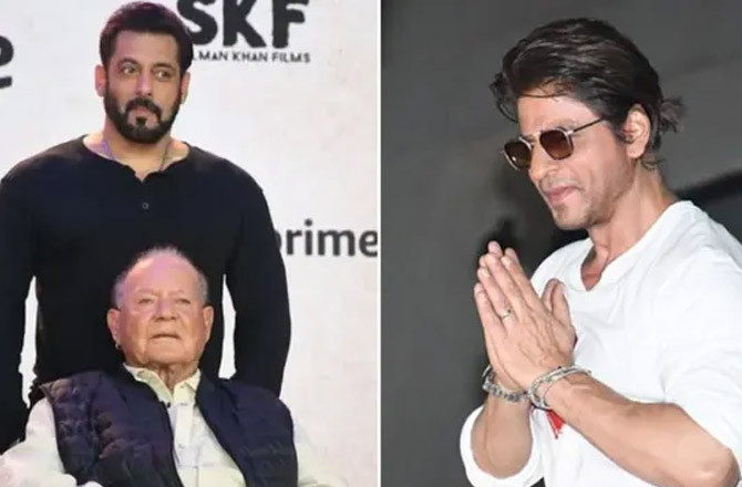 شاہ رخ خان  جگری دوست سلمان کے والد کا حال پوچھنے اسپتال پہنچے