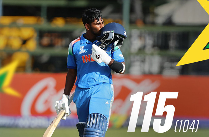 ایرون جارج کی سنچری، ہندوستان انڈر۱۹؍ فائنل میں داخل