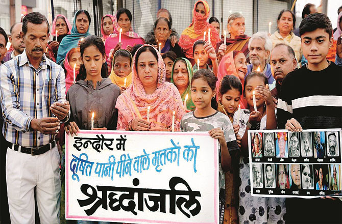 اندور میں آلودہ پانی کے سبب ایک اور شخص کی موت ، عوام میں ناراضگی