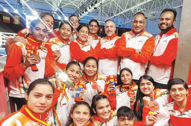 لولینا اور اروندھتی کی قیادت میں ہندوستان نے باکسنگ میں ۹؍طلائی تمغے جیتے