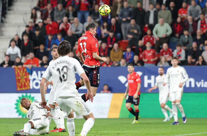 اوساسونا کی ریئل میڈرڈ کے خلاف حیران کن فتح، خطاب کی دوڑ دلچسپ