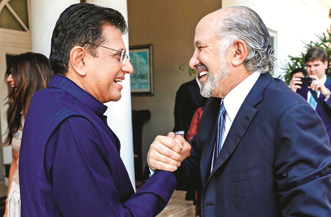 پیوش گوئل سے امریکی وزیر تجارت ہاورڈ لٹنیک کی ملاقات