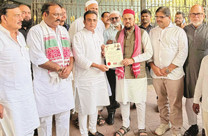 انس انصاری بھیونڈی سماج وادی پارٹی کے صدر مقرر