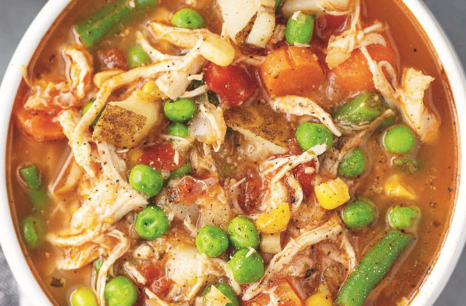 آج کا پکوان: سبزی چکن سوپ