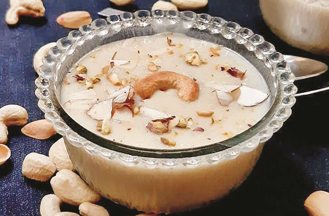 آج کا پکوان: کاجو کھیر