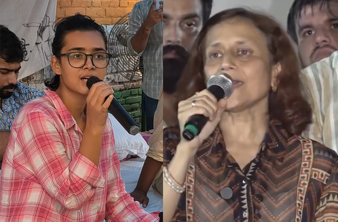 ایک احتجاج، دو نمایاں خواتین چہرے