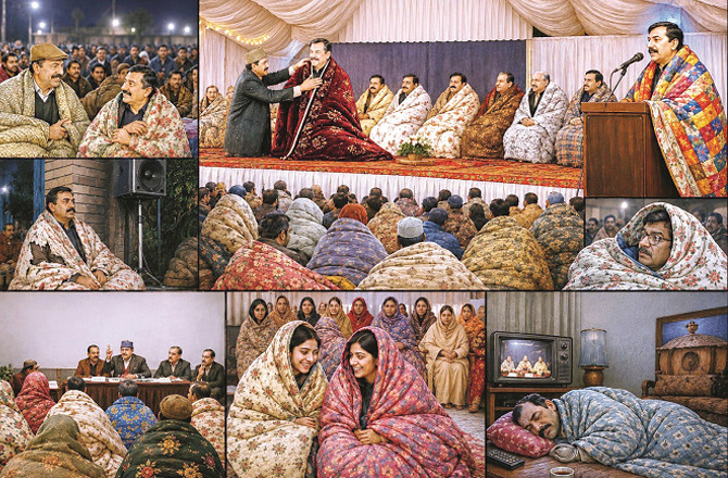 مشاعرہ اور رضائی 