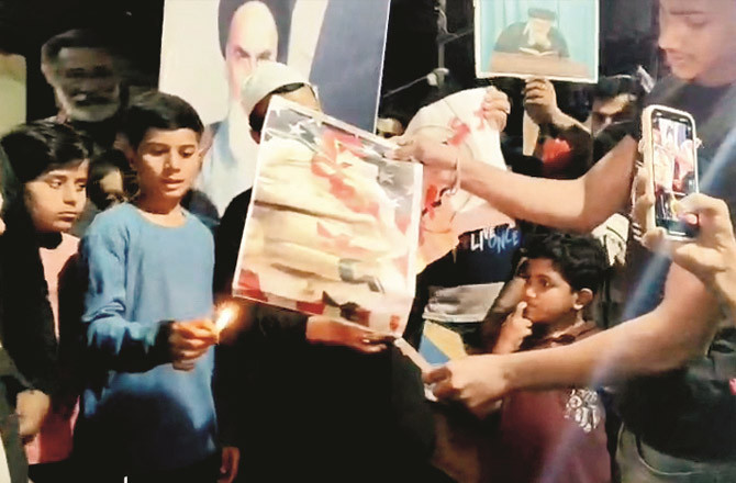 آیت اللہ خامنہ ای کی شہادت پر ریاست کے مختلف اضلاع میں احتجاج