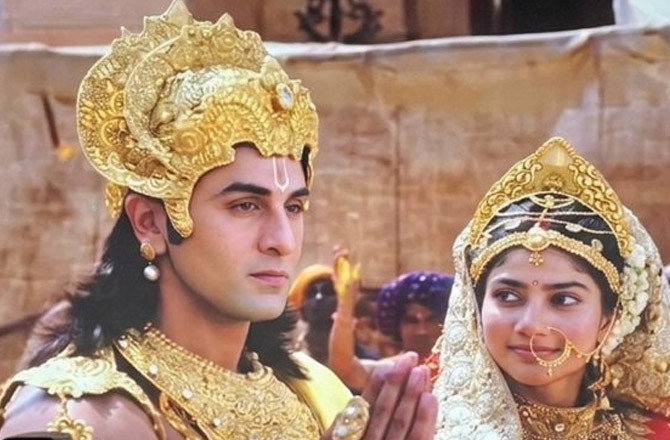 کیا ’’رامائن‘‘کے سیٹ سے لیک ہوئی رنبیر کپور اور سائی پلوی کی تصویر؟ 