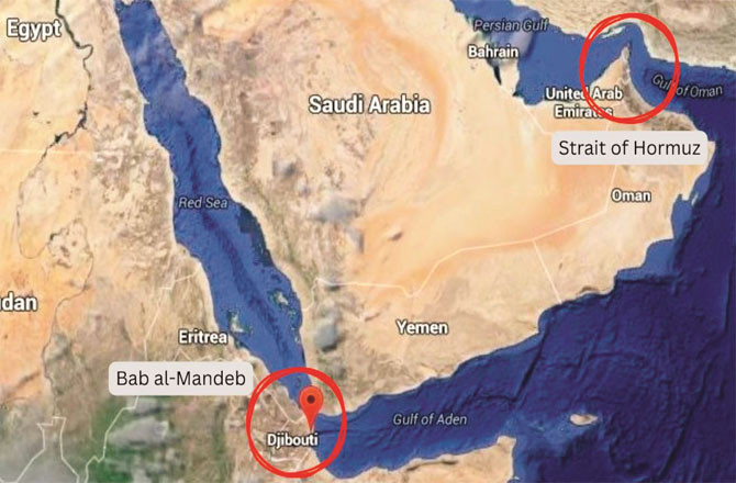  آبنائے مند ب پرحملہ کی دھمکی