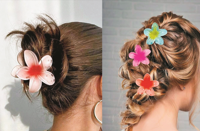 پھول والی ہیئر کلپ نوعمر لڑکیوں میں کافی مقبول