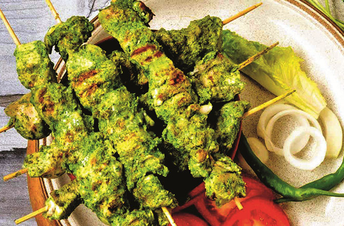 آج کا پکوان: ہریالی سیخ بوٹی