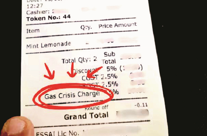 ہوٹلوں میں ایل پی جی چارج کے نام پر اضافی قیمت وصول کرنے پر حکومت کا کارروائی کا انتباہ