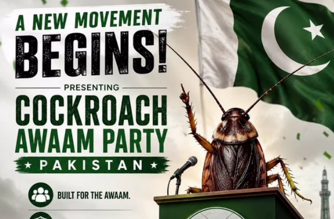 ہندوستان کی وائرل تحریک ’کاکروچ جنتا پارٹی‘ سے متاثر ہوکر پاکستان میں بھی ’کاکروچ پارٹیوں‘ کا قیام